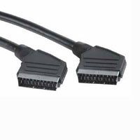 Hama Scart Cable Scart Male Plug - Scart Male Plug, 1 m, 21-pin Connected (00047416)